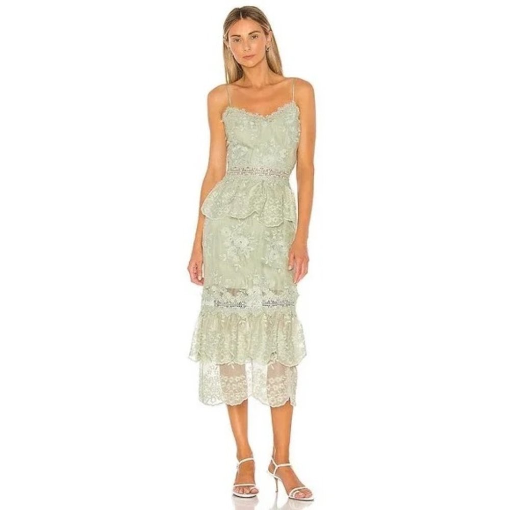 V Chapman Dahlia Dress Sage